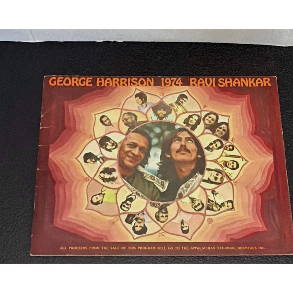 Original 1974 George Harrison Ravi Shankar Concert Tour Program Book No Markings
